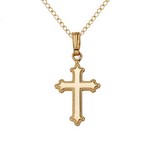 Gold-Filled Childrens Polished Fancy Cross