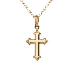 Gold-Filled Childrens Polished Fancy Cross